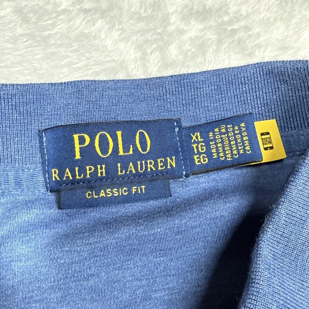 Polo Ralph Lauren Polo Shirt Mens XL Blue Classic Fit Soft Cotton